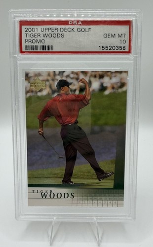 2001 Upper Deck Tiger Woods Promo PSA 10 GEM MINT Rare Golf Card