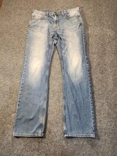 AMERICAN EAGLE Jeans Men 34x34 Blue Original Straight Leg Mid-Rise AEO Denim