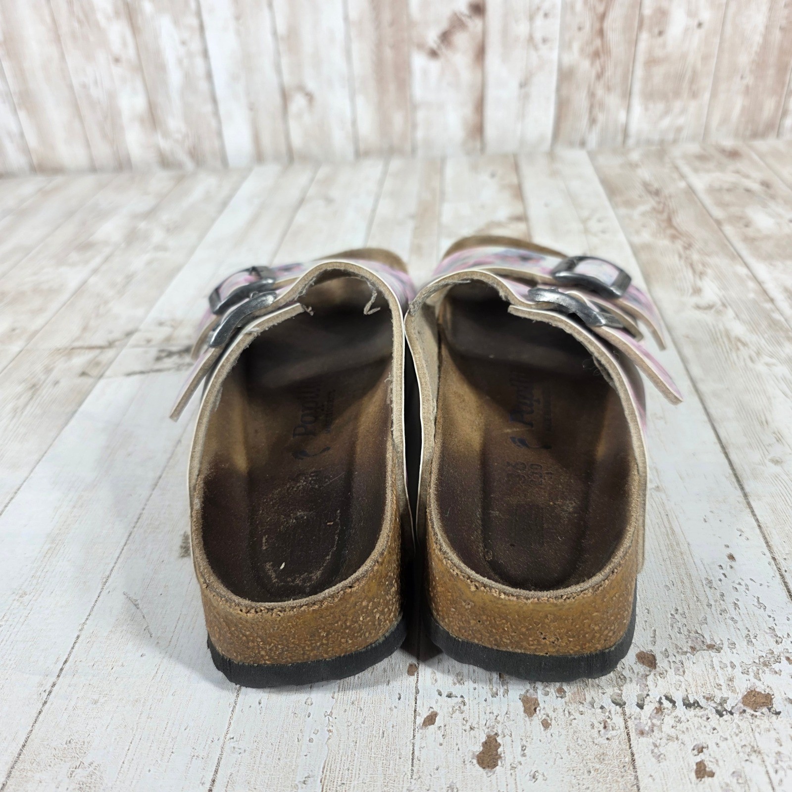 Papillio Birkenstock Arizona Floral Watercolor Purple Pink Sandals Womens 36 5 image 3