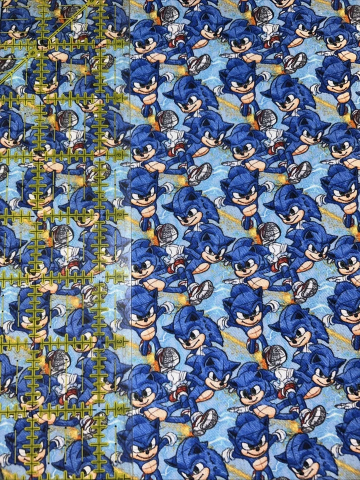 Panel inspirado en Hedgehog 2 100 % algodón tejido talla 9x18" Foto 3 de 3