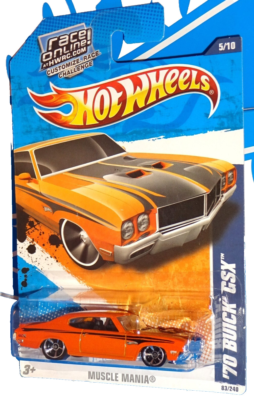 2010 Hot Wheels '70 Buick GSX 5/10 83/240 Muscle Mania Orange NIP***