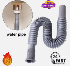 Universal Flexible Sink Drain Hose Pipe Extension Kitchen Basin Waste Pipe Conne