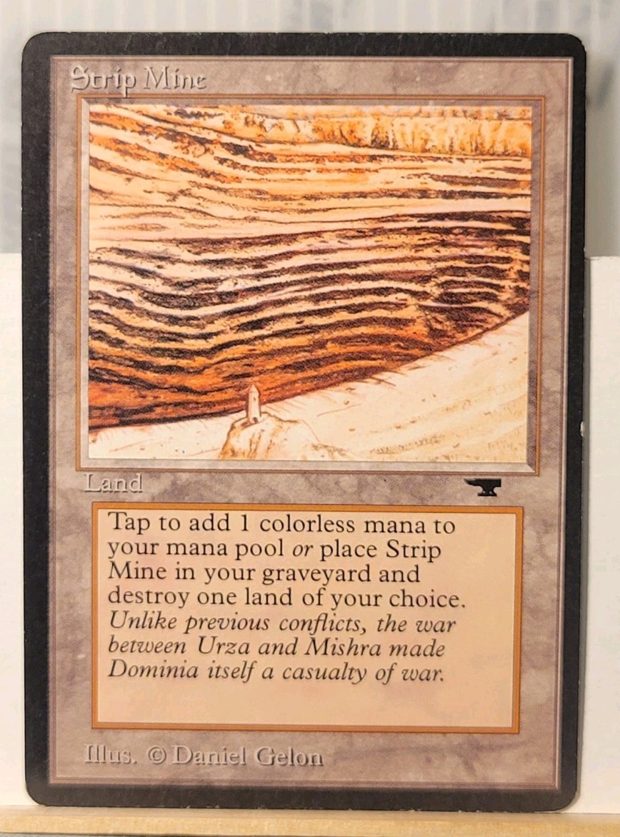Mtg STRIP MINE Tower Art LP Antiquities -Argo-