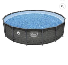 Power Steel 16 ft. x 42 in. Round Metal Frame Above Ground Pool Set