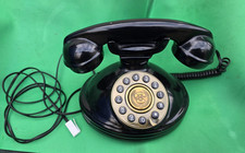 Steepletone Retro Vintage Style Push Button Black Telephone ~Free Postage