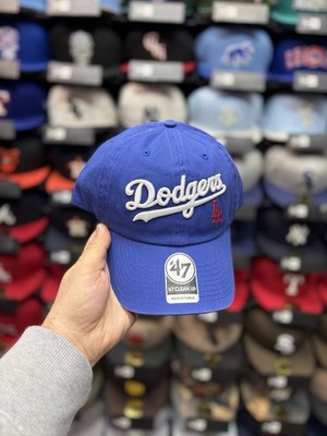 MC LA DODGERS 47 GRAFFITI CAP BLUE 帽子 青 Los Angeles Dodgers '47 Brand Script Clean Up Blue Adjustable Hat