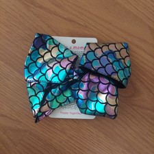 Lily  Momo Girl's Multicolor Iridescent Mermaid Bow 6" Clip-in NEW