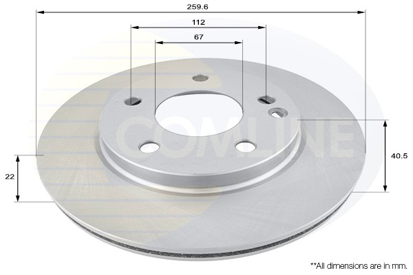 2 PCS COMLINE ADC1605V Brake Disc