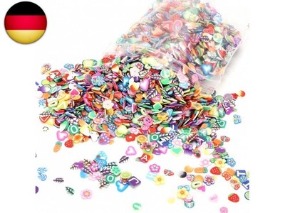 3000Pcs Fruit Nail Art Slices, Fruit Slime Supplies Nail Stuff DIY Clay Beads