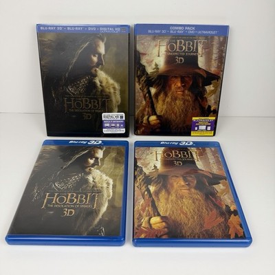 The Hobbit 3D Blu-ray Lot An Unexpected Journey Desolation of Smaug Slipcases