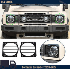 Black Steel Car Headlight Cover Protector Mesh Accessories For Ineos Grenadier