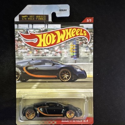 Hot Wheels Bugatti Veyron 16.4 Black/Orange 1/4 Mile Finals 1:64 Diecast