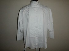 Men's Brooks Brothers Traditional Stretch sz 18-31 BIG  TALL White Tuxedo Shirt