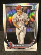 2025 Bowman Chrome - Mike Trout, Mike Trout #27 Refractor /499