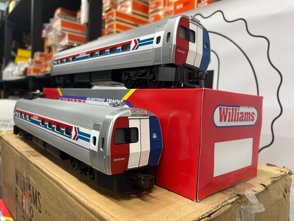 Williams Amtrak Metroliner Electric Engine 4-Car Set w/ True Blast WRLMET100 - Image 4 of 4