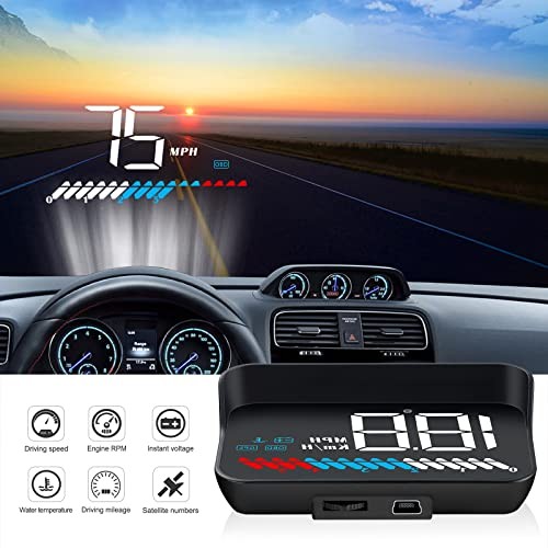 Heads up Display for Cars Car HUD Digital Speedometer for Car OBD/GPS Smart M7