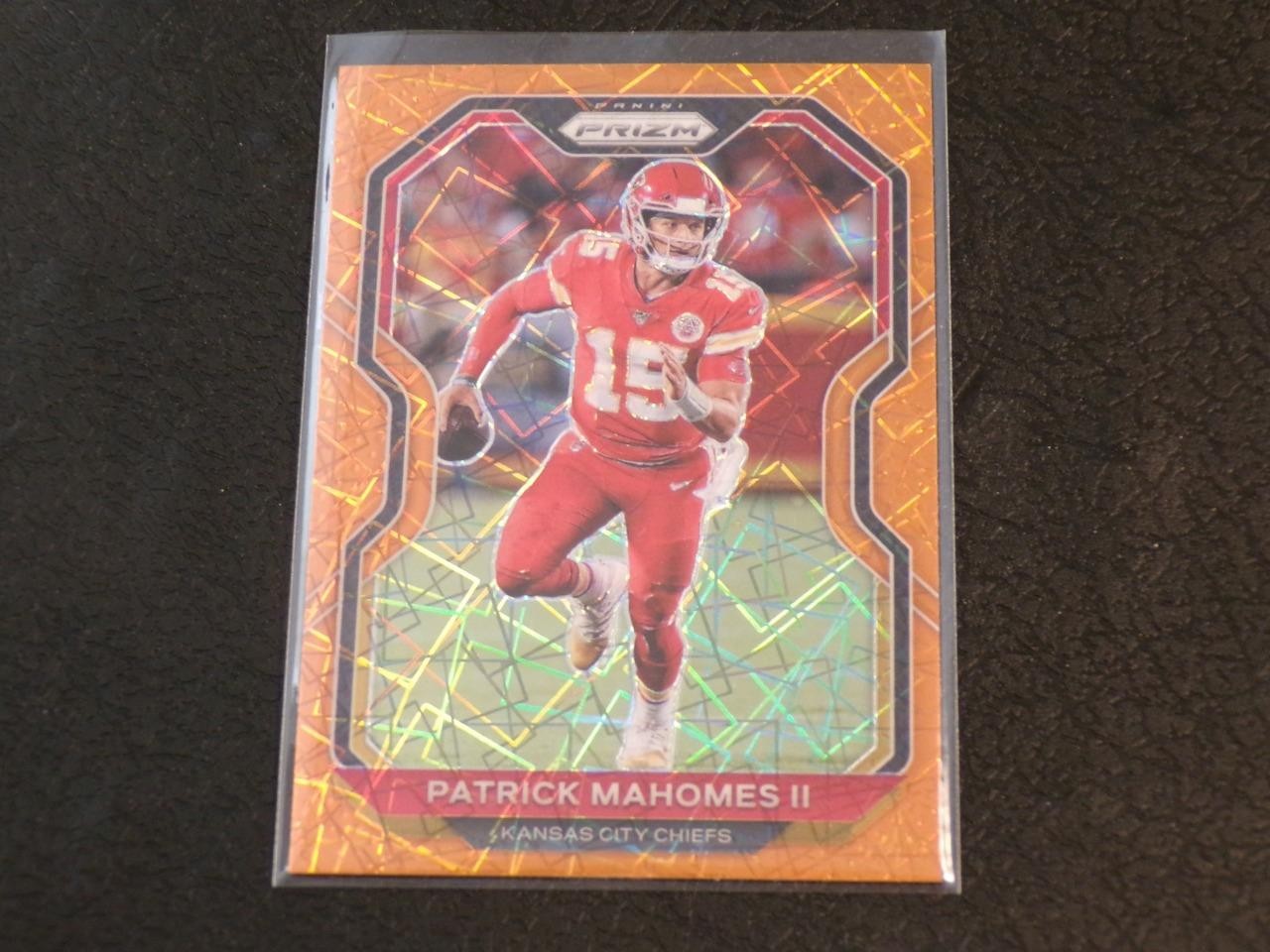 2020 Prizm Orange Lazer Prizm #124 PATRICK MAHOMES II card! CHIEFS!
