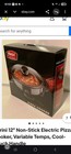 PARINI 12" Non-Stick Electric Pizza Cooker, Variable Temps, New Open box — photo 1