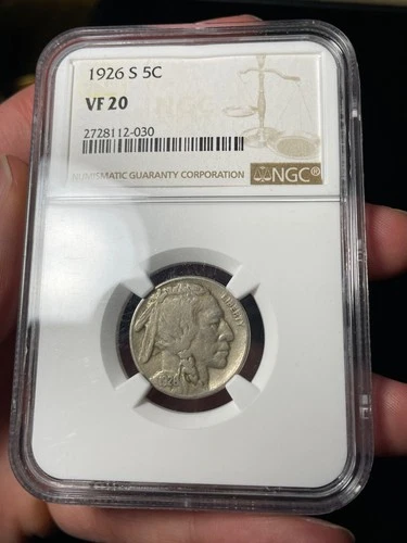 1926-S NGC VF20 Buffalo Nickel Semi-Key Date