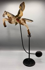 Vintage Authentic Models Indian in a Canoe Balance Toy - Metal Skyhook, Folk Art