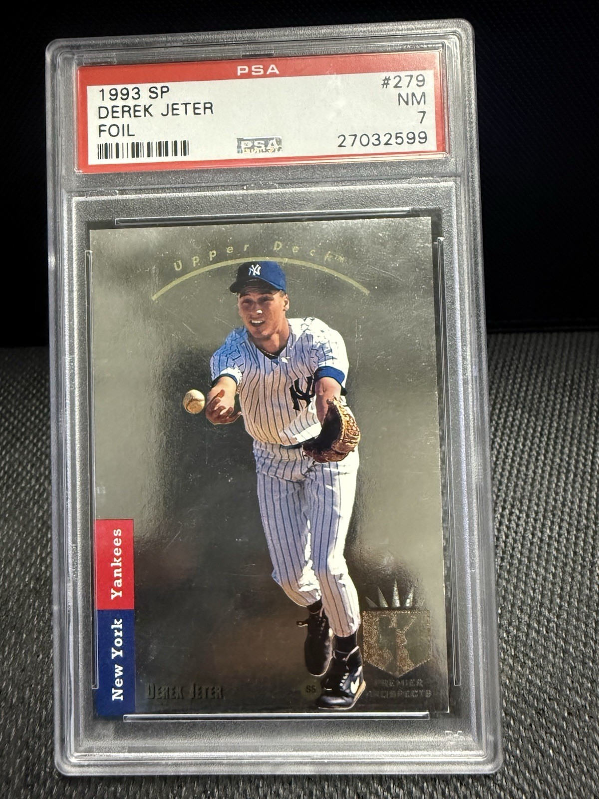 Upper Deck 1993 SP Premier Prospects Foil Derek Jeter #279 PSA 7 Yankees