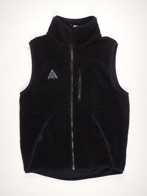 Nike ACG Sherpa Fleece Vest Jacket Black AT5498-012 Men's MEDIUM