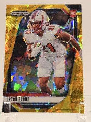 2025 Panini Prizm Draft Picks - Upton Stout #149 Gold Ice Prizm (RC)