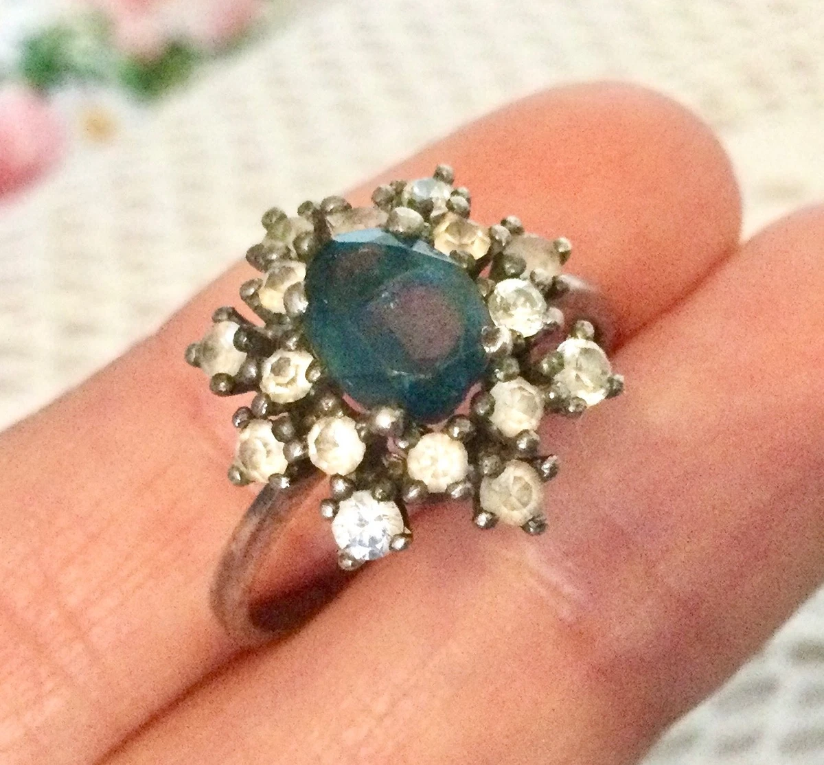 Bague Ancienne En Argent Massif 925 - Bijou Antique - Taille à Préciser
