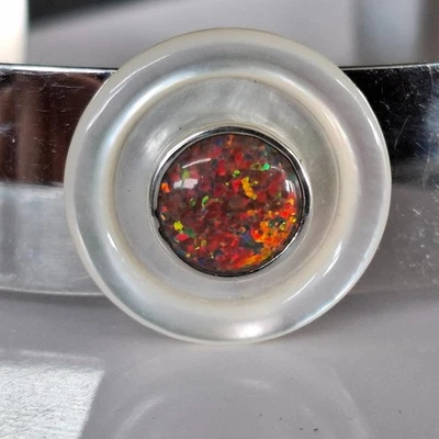  - Traumschönes synthetisches Opalköpfchen in Silber gefasst für Charlotte 21 - - Bild 1 von 4