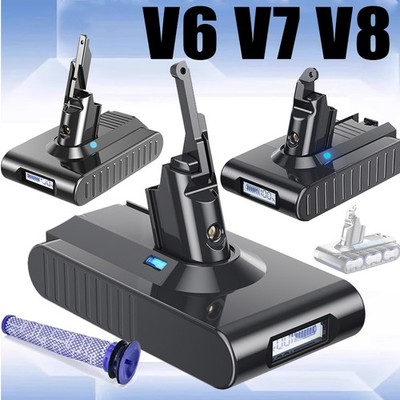 NEU 9000mAh Akku Für Dyson V8 V7 V6 Animal Absolute Staubsauger / Filter Zubehör