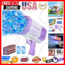 Bubble Gun, 69 Holes Bubble Machine Bubbles K...