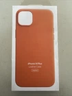NEW - Original Apple iPhone 14 Plus MagSafe Leather Case - ORANGE - MPPF3ZM/A