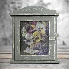 Vintage Schlüsselkasten 23 x 26,5 cm Schrank Retro Nostalgie Handarbeit