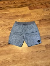 Mens RVCA Swim Board Shorts Blue-Gray Patterned Size 30