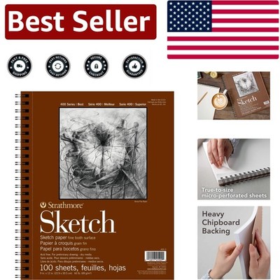 Versatile 400 Series Sketch Pad - 9x12, 100 Smooth Sheets for All Art Techniques