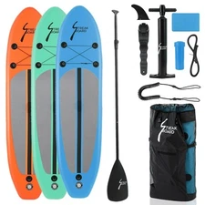 Inflatable Stand Up Paddle Board 10FT SUP with Complete Kit, Adjustable Paddle