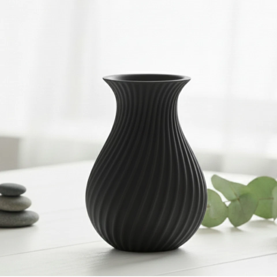 Mini-Blumenvase 12 cm 3D-Druck PLA matt skandinavisch FynDesign LYSA Deko - Bild 1 von 1