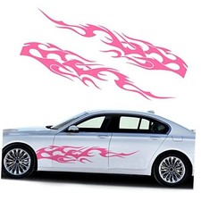 Car Side Skirt Vinly Decals Auto Body Side Sports Racing Stripe Graphic Pink