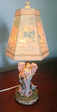 Table Lamp Angel When Turned On The Angels Appear On The Shade Vintage R 