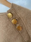 Escada Wool Cashmere Knit Sweater M AU 10 US 6 Old Money Gold Designer Jumper