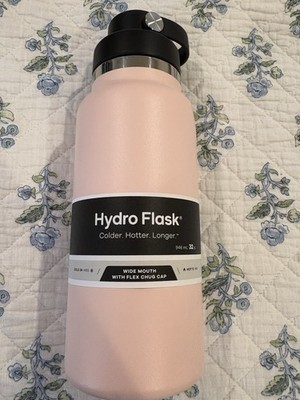 Hydro Flask 32oz Wide Mouth Water Bottle Flex Chug Cap Trillium Pink NIB Dents