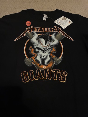 San Francisco SF Giants Metallica Large T-shirt Women’s Baseball Heavy Metal - Picture 2 of 8