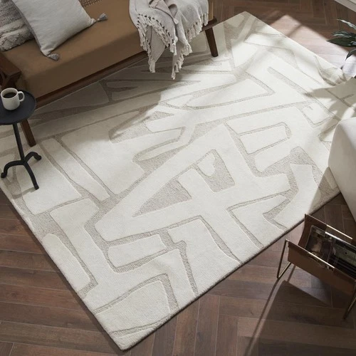 Renwil RCOS-21151-810 Cosmos Area Rug White/Beige - Picture 2 of 5