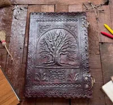 Fat Leather 600 Pages Journal Large, Blank Handmade Book Sketchbook # Gift