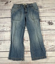 Tommy Hilfiger Blue Flare Jeans Women's 6 Cotton Denim Zip Fly Medium Wash