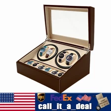 4+6 Automatic Watch Winder Watch Display Box Luxury Storage Case Self-winding