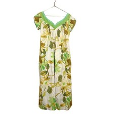 Vintage Waltah Clarke's Hawaiian Shop Tropical Floral Midi Dress Size XS Beachy