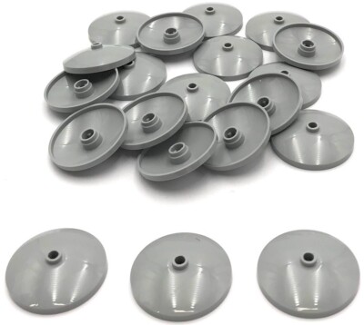 Lego 20 New Light Bluish Gray Dishes 4 x 4 Inverted Radars w/ Open Stud Parts
