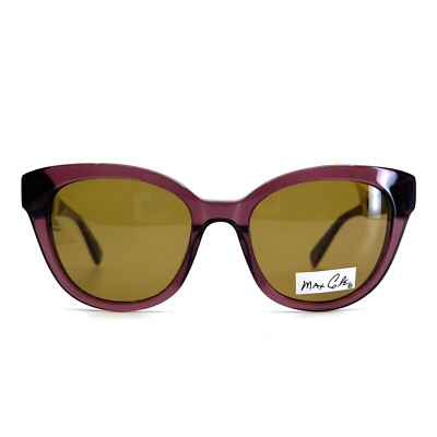 Max Cole Sunglasses MC 1508/S COL 30 Clear Purple Cat Eye Frames w Brown Lenses