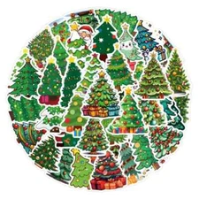 50 Pack Christmas Tree Stickers for Laptop/Water Bottle/Phone Case/iPad/Kindle